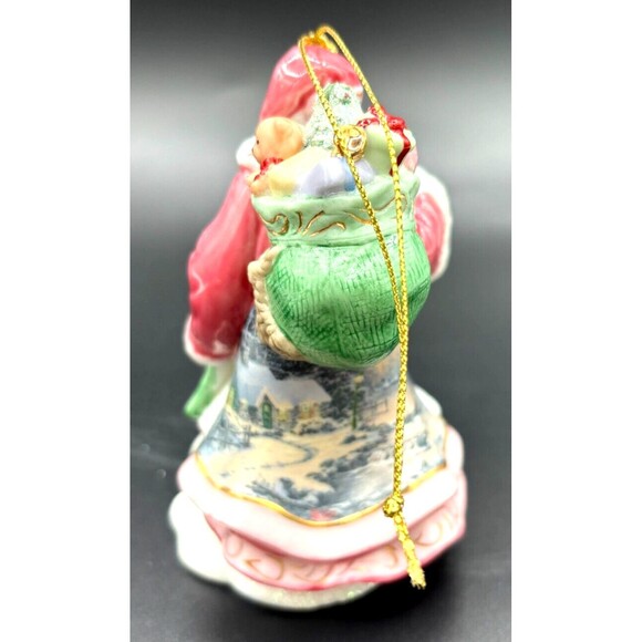 Thomas Kinkade Lighted Figurine Spirit of Winter's Glow Bone China 2004 Bradford - Picture 2 of 12